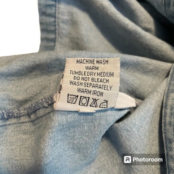 Plus Size Denim Dress Coastal Cowgirl Country Embroidered Blue Jean Button Sz 3X - Picture 15 of 15